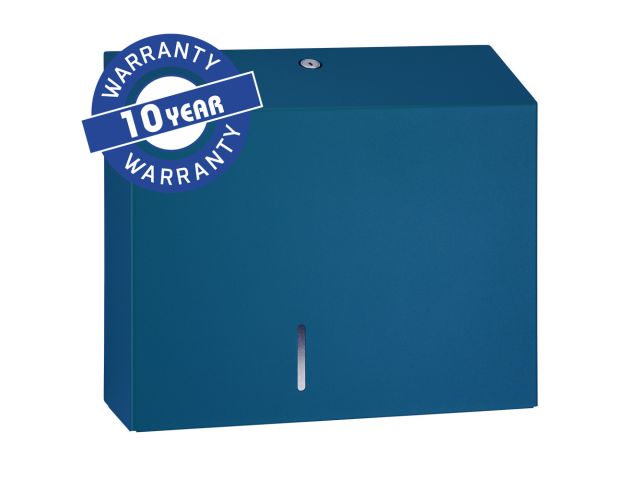 MERIDA STELLA DUO BLUE LINE toilet paper dispenser with a holder for leftover paper roll, max. roll diameter 20 cm, blue